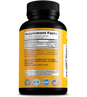 Elite K2 D3 Vitamin Supplement 5000 IU of D3 and 180 Mcg - 90 Capsules
