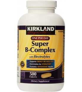 Kirkland Signature One Per Day Super B-Complex with Electrolytes, 500 tablets