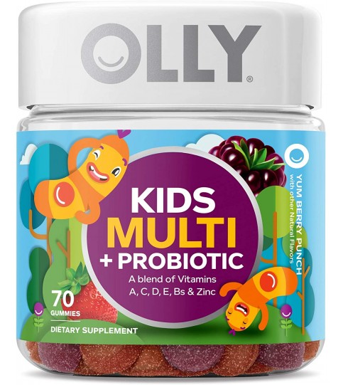 OLLY Kids Multi + Probiotic Gummy Multivitamin, 35 Day Supply (70 Count)