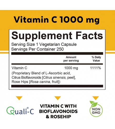 Vitamin C 1000mg (250 Capsules) 