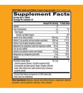 Vitamin C 1000mg - Airborne Citrus Chewable Tablets -96 count