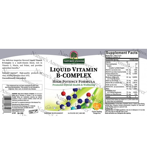 Nature's Answer Liquid Vitamin B-Complex - 16oz