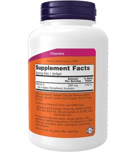 NOW Supplements, Vitamin E-400 IU, D-Alpha Tocopheryl, 250 Softgels