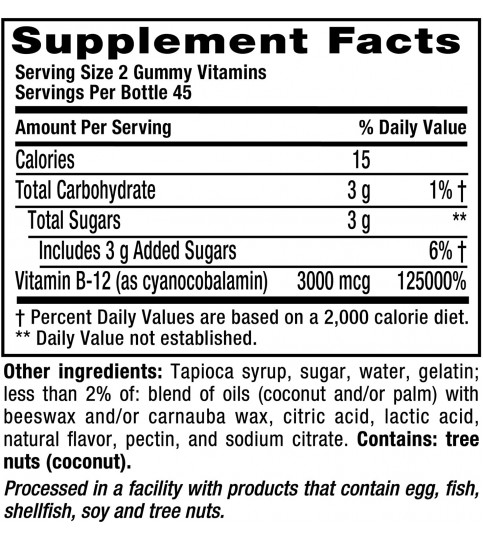 Vitafusion Extra Strength Vitamin B12 Gummies, 90 Count