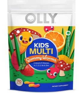 OLLY Kids Multivitamin Gummy Worms, 70 Count