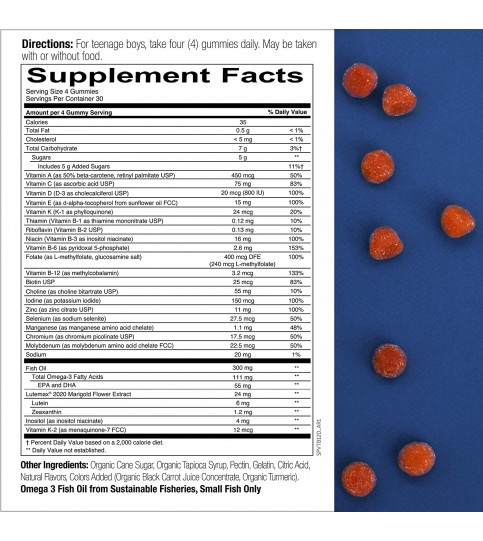 Daily Gummy Multivitamin Teen Guy: 120 Count, 30 Day Supply