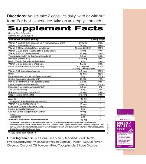 SmartyPants Daily Multivitamin for Women, 60 count