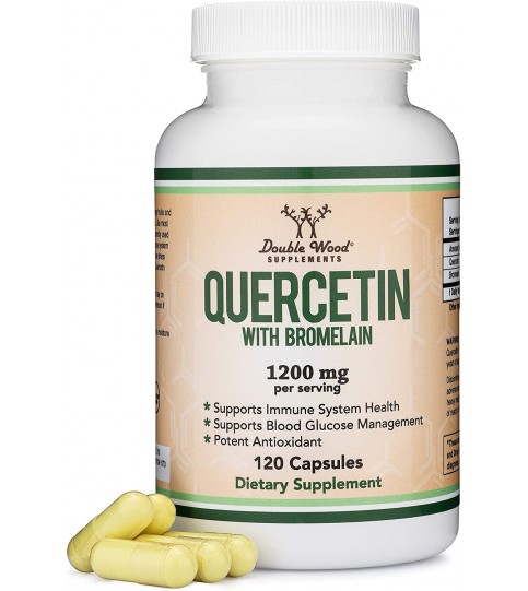 Quercetin 1000mg with Bromelain 200mg, 120 Capsules