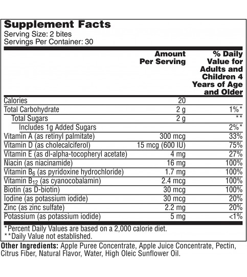 Flintstones Kids Natural Fruit Bites Multivitamin, 60 Count