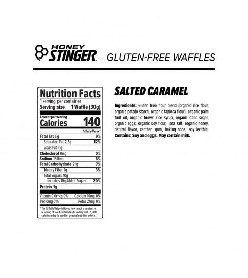 Honey Stinger Organic Salted Caramel Waffle  (16x1 OZ) 