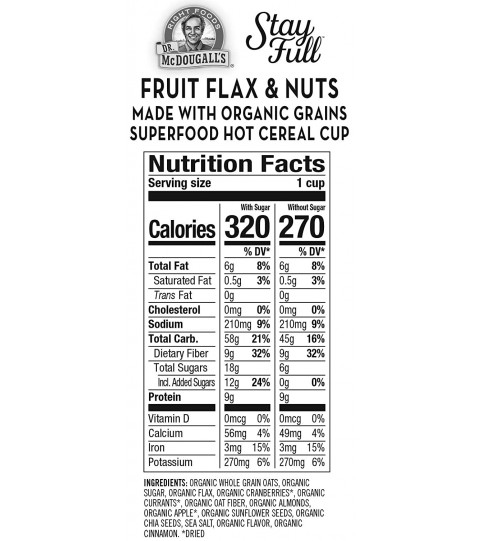 Dr. Mcdougall's Frt/Flx/Nuts Oatm (6x2.7OZ )