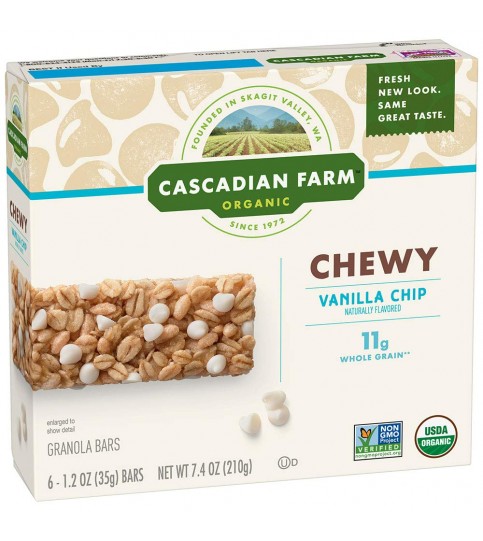 Cascadian Farms Vanilla Chip Granola Bar (12x7.4 Oz)