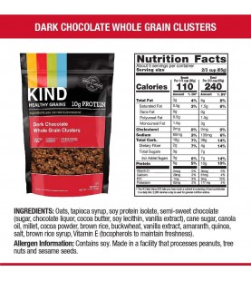 Kind Healthy Grains Dark Chocolate Whole Grain Clusters (6x11 OZ)