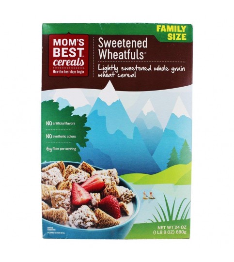 Mom's Best Cereal Sweetened Wheat Fuls Cereal (12x24 Oz)