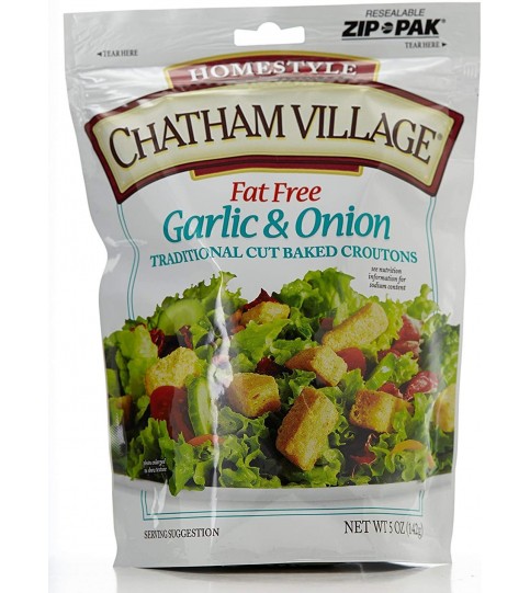 Chatham Village Croutons Garlic & Onion (12x5Oz)