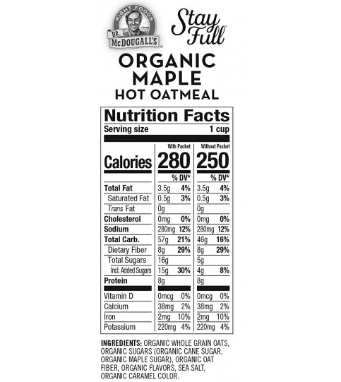 Dr. McDougall's Maple 4 Grain Hot Cereal Cup (6x2.5 Oz)