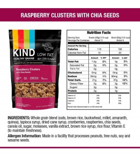 Kind Healthy Grains Raspberry Clusters with Chia Seeds (6x11 OZ)