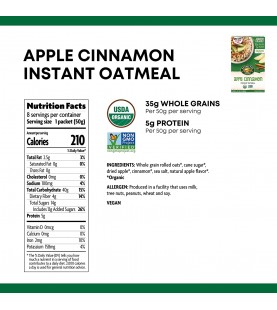 Nature's Path Apple Cinnamon Oatmeal Pouch (6x8x1.75Oz)