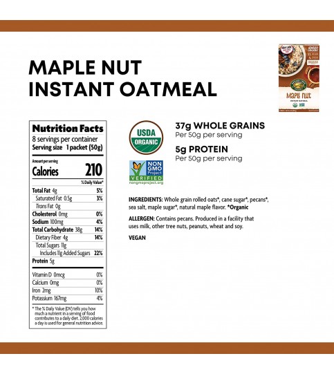 Nature's Path Maple Nut Oatmeal Pouch (6x8x1.75Oz)