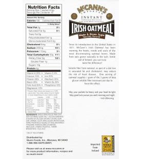 McCann's Instant Irish Oatmeal Maple Brown Sugar (12x15.1Oz)