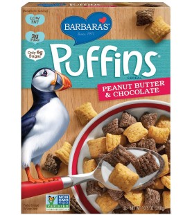 Barbara's Bakery Puffins, Peanut Butter & Chocolate (12x10.5 Oz)