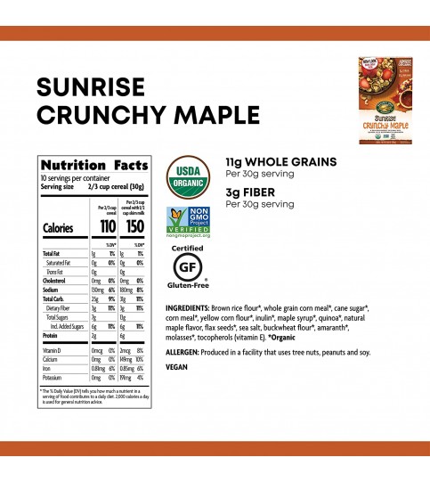 Nature's Path Organic Crunchy Maple Sunrise (12x10.6Oz)