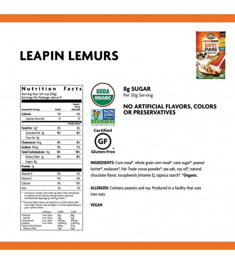 Envirokidz Leapin Lemurs Cereal (12x10 Oz)