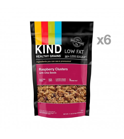 Kind Healthy Grains Raspberry Clusters with Chia Seeds (6x11 OZ)