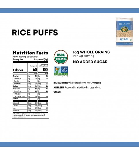 Nature's Path Puffed Rice Cereal (12x6 Oz)