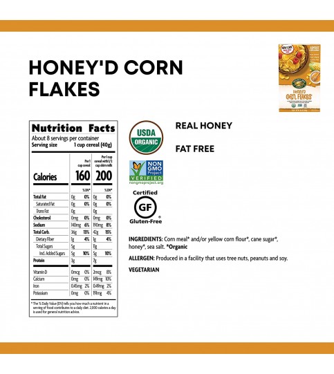 Nature's Path Honey'd Corn Flake Cereal (12x10.6 Oz)