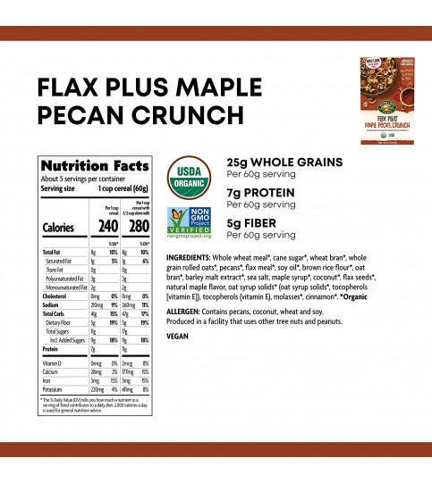 Nature's Path Maple Pecan Flax Plus (12x11.7 Oz)