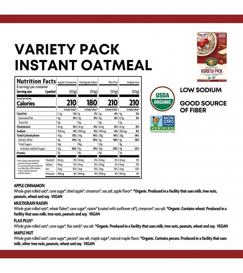 Nature's Path Variety Oatmeal Pouch (6x8x1.7 Oz)