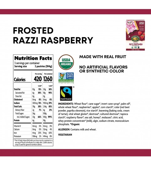 Nature's Path Frosted Raspberry Toaster Pastry (12x11 Oz)