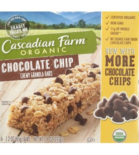 Cascadian Farms Chocolate Chip Granola Bar (12x7.4 Oz)