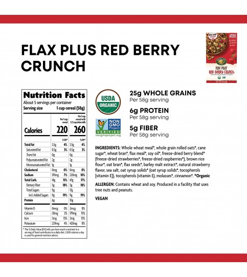 Nature's Path Flax Plus Berry Cereal (12x10.5 Oz)