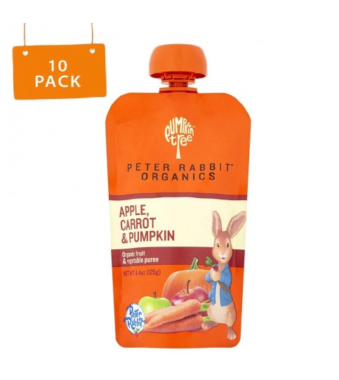 Peter Rabbit Organics Pumpkin Carrot & Apple Fruit Puree (10x4.4 Oz)