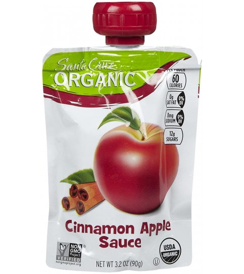 Santa Cruz Organic Apple Sauce Cinnamon (6X4 Ct)