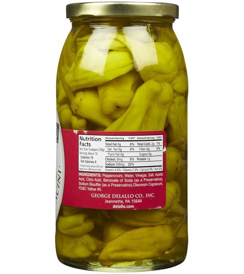 De Lallo Hot Pepperoncini (6x25.5Oz)