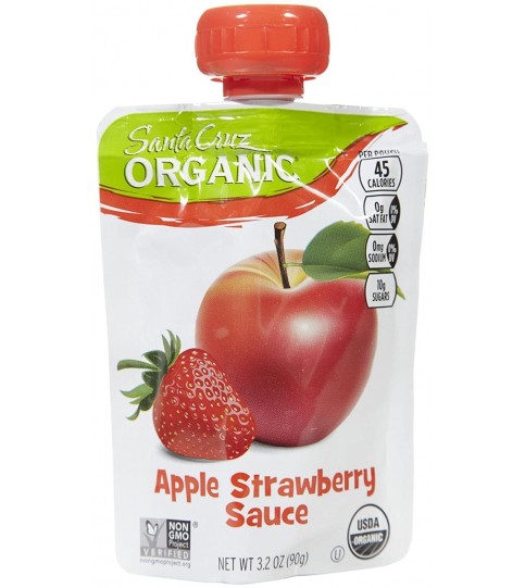 Santa Cruz Organic Apple Strawberry Sauce (6X4 Ct)