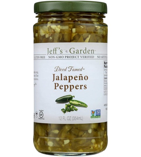 Jeff's Naturals Diced Tamed Jalapeno Peppers (6x12 OZ)