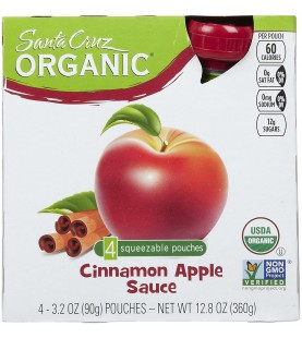 Santa Cruz Organic Apple Sauce Cinnamon (6X4 Ct)