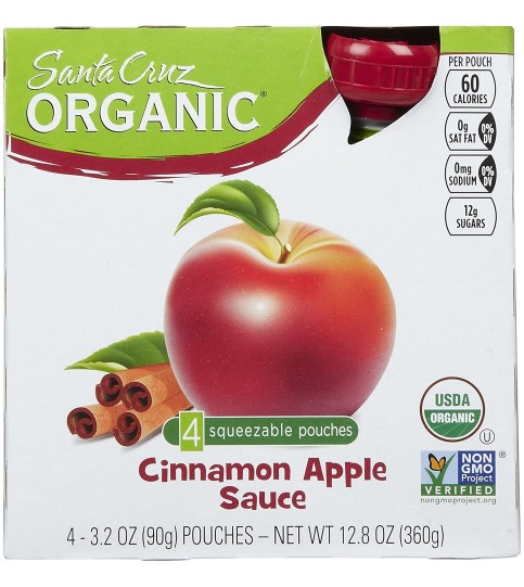 Santa Cruz Organic Apple Sauce Cinnamon (6X4 Ct)