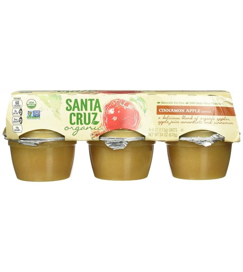 Santa Cruz Organic Cinnamon Applesauce (12x6x4 Oz)