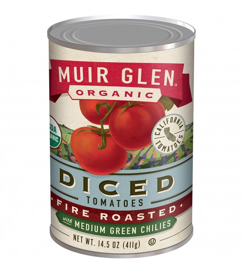 Muir Glen Org Diced Fire Roasted Tomato + Chilies (12x14.5 Oz)