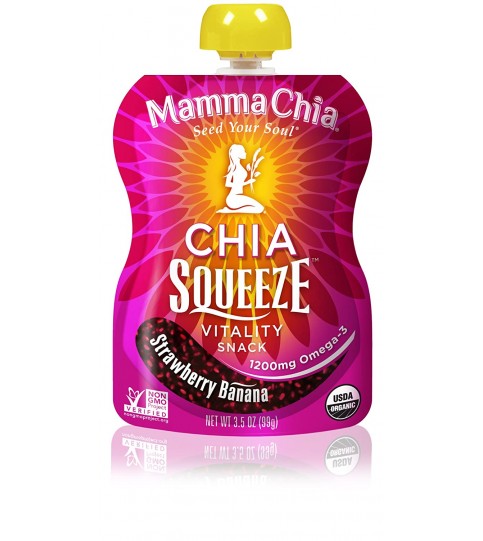 Mamma Chia Organic Chia Squeeze Strawberry Banana (16x3.5 OZ)